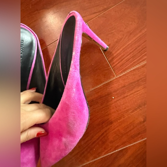 Used Fuchsia Rebecca Minkoff Mules with Box - Picture 8 of 11